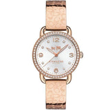 COACH DELANCEY ANALOG QUARTZ ROSE GOLD STAINLESS STEEL 14502355 WOMEN'S WATCH