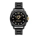 COACH BOYFRIEND ANALOG QUARTZ BLACK CERAMIC 14502504 WOMEN'S WATCH - H2 Hub Watches