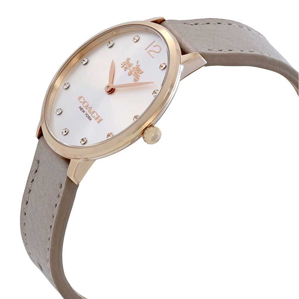 COACH SLIM EASTON ROSE GOLD STAINLESS STEEL 14502684 CHAMPAGNE LEATHER STRAP WOMEN'S WATCH - H2 Hub Watches