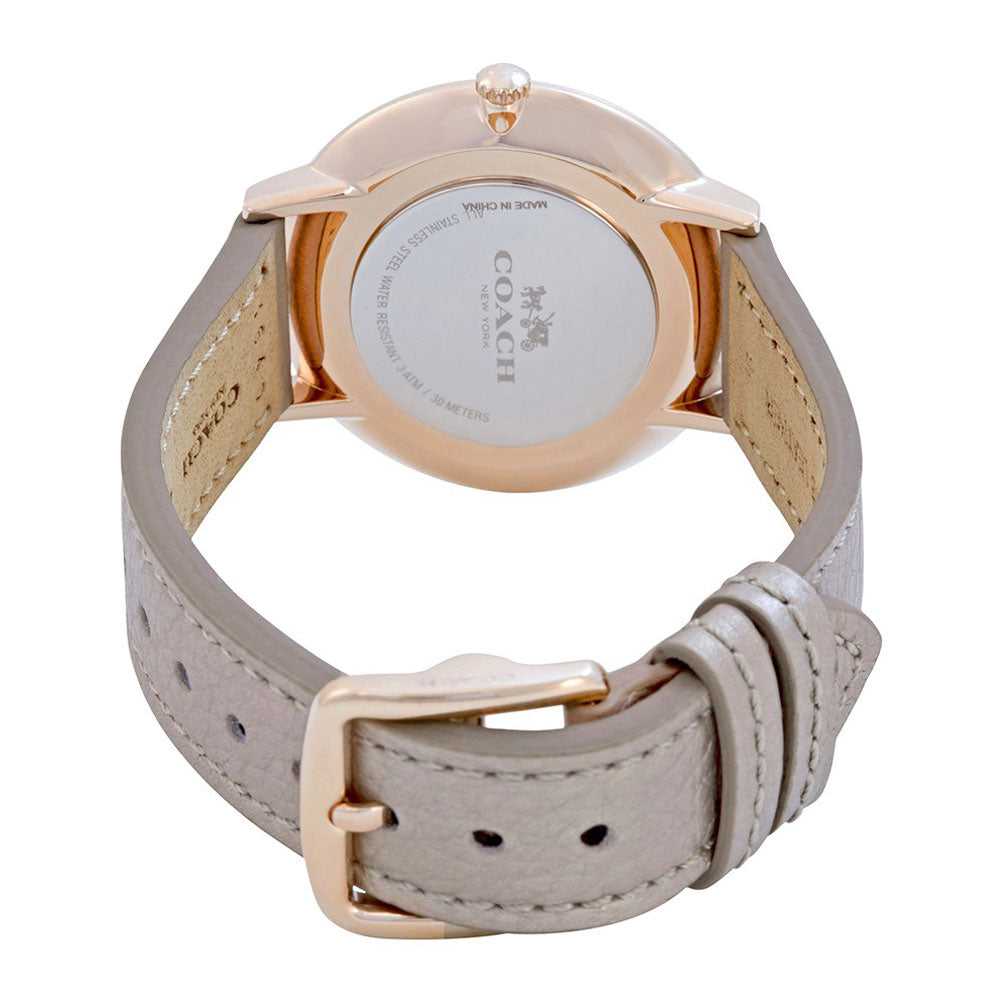 COACH SLIM EASTON ROSE GOLD STAINLESS STEEL 14502684 CHAMPAGNE LEATHER STRAP WOMEN'S WATCH - H2 Hub Watches