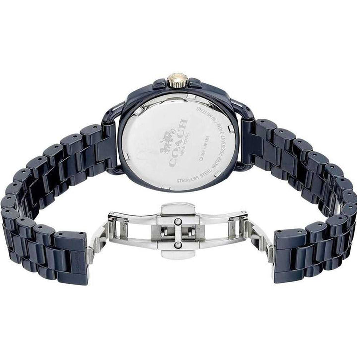 COACH TATUM ANALOG QUARTZ ROSE GOLD BLUE CERAMIC 14502753 WOMEN'S WATCH - H2 Hub Watches