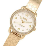 COACH DELANCY ANALOG QUARTZ GOLD STAINLESS STEEL 14502766 WOMEN'S WATCH