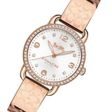 COACH DELANCY ANALOG QUARTZ ROSE GOLD STAINLESS STEEL 14502767 WOMEN'S WATCH