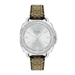 COACH TATUM ANALOG QUARTZ SILVER STAINLESS STEEL 14502768 LEATHER STRAP WOMEN'S WATCH - H2 Hub Watches