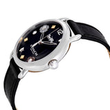 COACH DELANCEY ANALOG QUARTZ SILVER STAINLESS STEEL 14502780 BLACK LEATHER STRAP WOMEN'S WATCH
