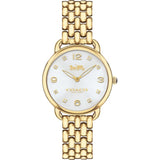 COACH DELANCEY ANALOG QUARTZ GOLD STAINLESS STEEL 14502782 WOMEN'S WATCH