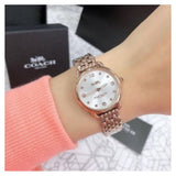 COACH DELANCEY ANALOG QUARTZ ROSE GOLD STAINLESS STEEL 14502783 WOMEN'S WATCH