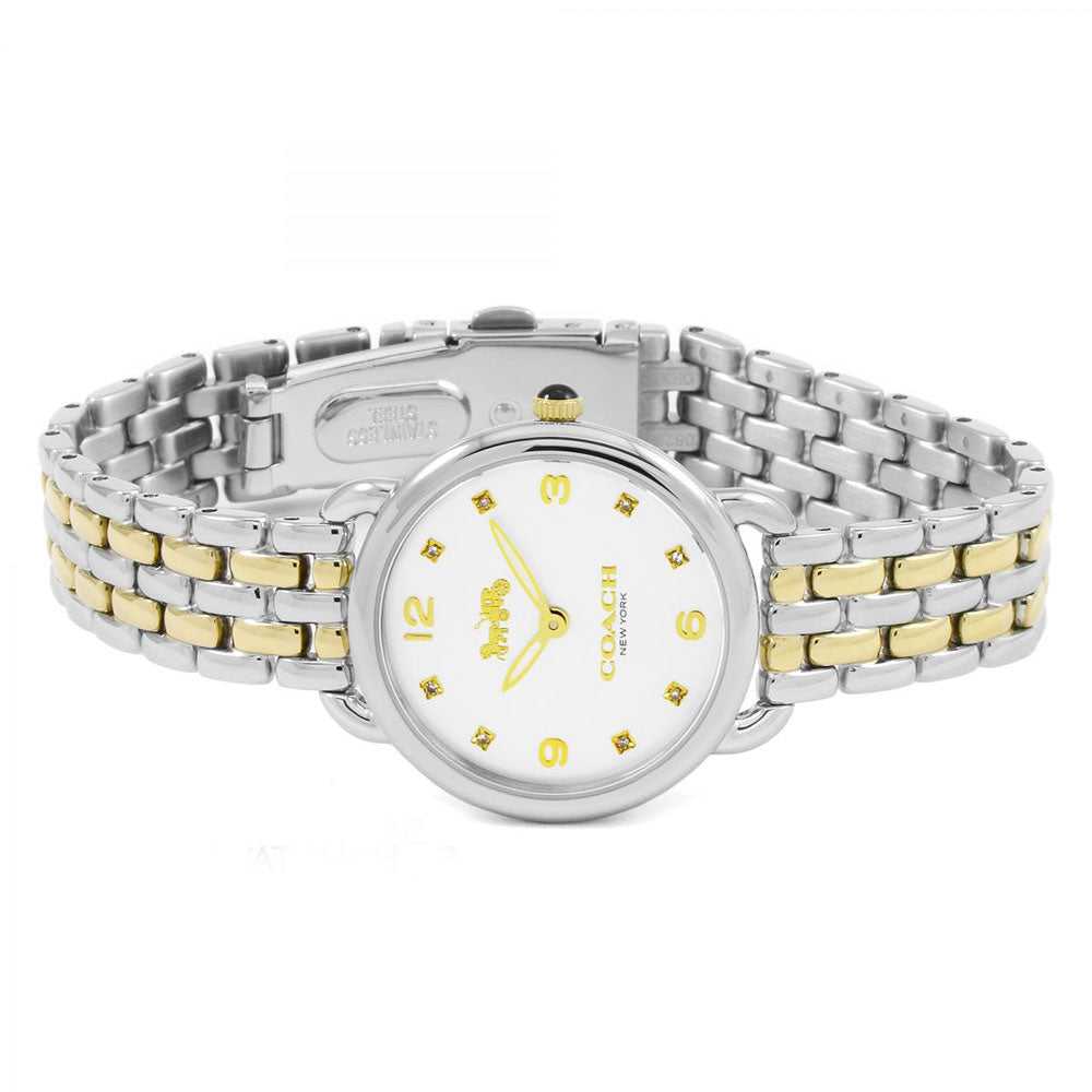 COACH DELANCEY ANALOG QUARTZ TWO TONE STAINLESS STEEL 14502784 WOMEN'S WATCH - H2 Hub Watches