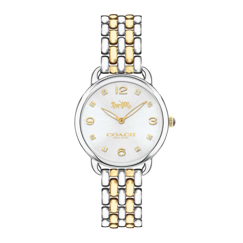 COACH DELANCEY ANALOG QUARTZ TWO TONE STAINLESS STEEL 14502784 WOMEN'S WATCH - H2 Hub Watches