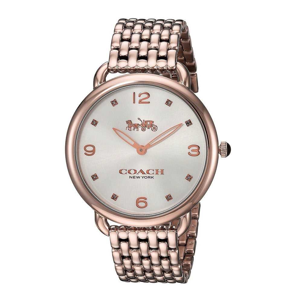 COACH DELANCEY ANALOG QUARTZ ROSE GOLD STAINLESS STEEL 14502787 WOMEN'S WATCH - H2 Hub Watches