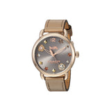 COACH DELANCEY ANALOG QUARTZ ROSE GOLD STAINLESS STEEL 14502797 BROWN LEATHER STRAP WOMEN'S WATCH