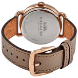 COACH DELANCEY ANALOG QUARTZ ROSE GOLD STAINLESS STEEL 14502797 BROWN LEATHER STRAP WOMEN'S WATCH