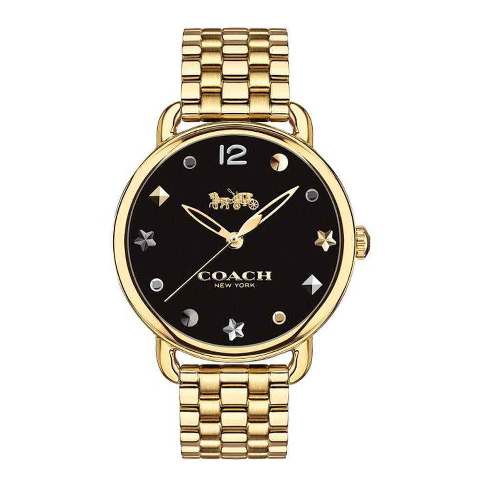 COACH DELANCEY ANALOG QUARTZ GOLD STAINLESS STEEL 14502813 WOMEN'S WATCH - H2 Hub Watches