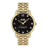 COACH DELANCEY ANALOG QUARTZ GOLD STAINLESS STEEL 14502813 WOMEN'S WATCH - H2 Hub Watches