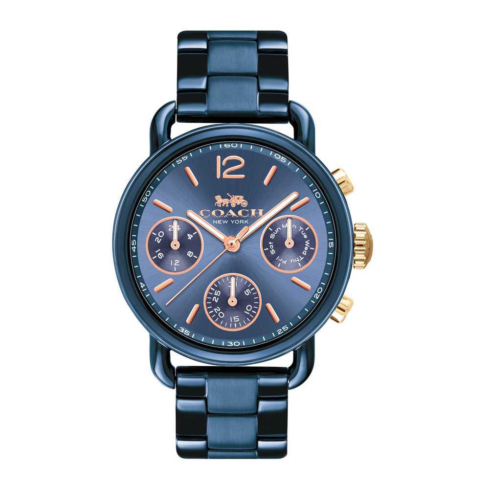 COACH DELANCY SPORT CHRONOGRAPH BLUE STAINLESS STEEL 14502842 WOMEN'S WATCH - H2 Hub Watches