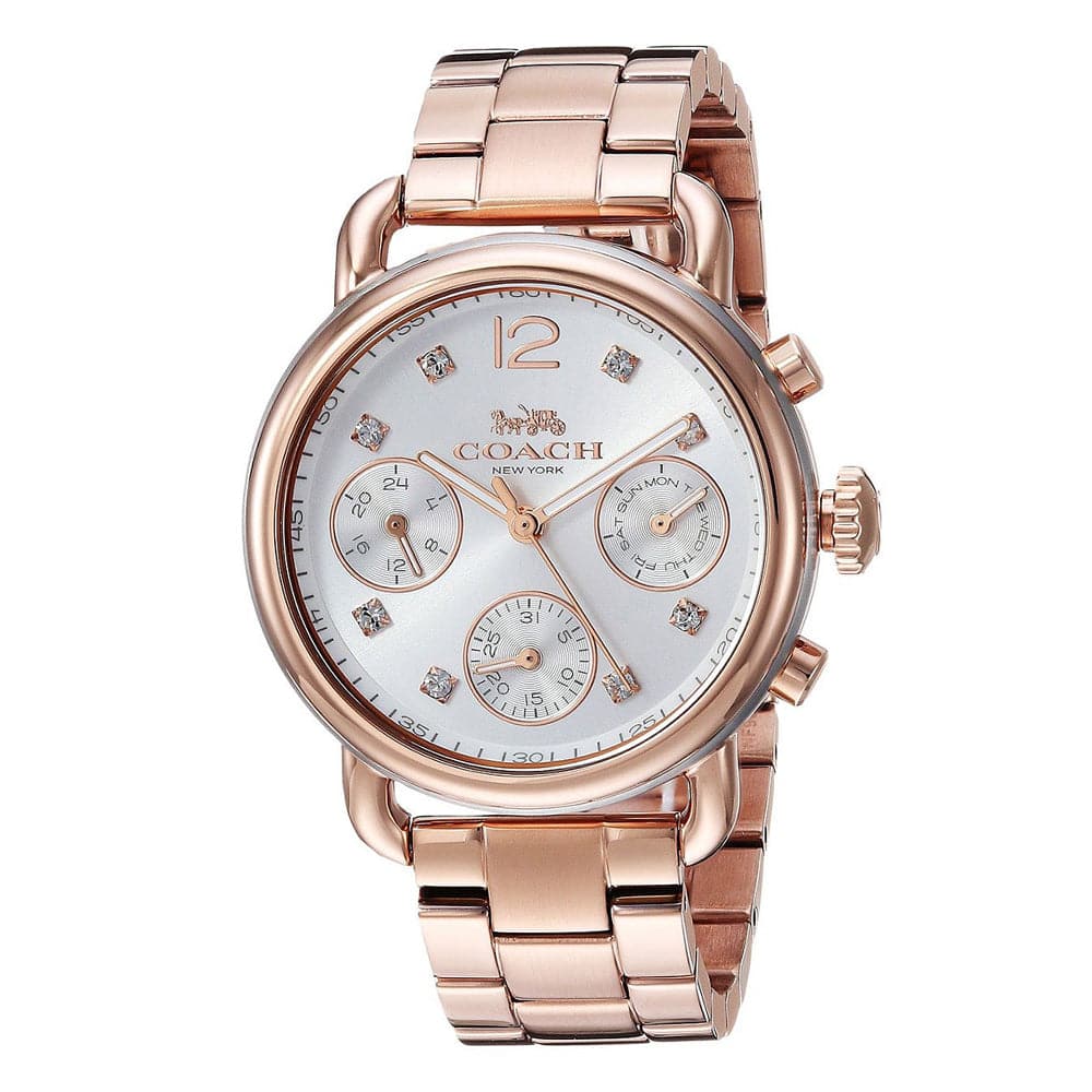 COACH DELANCEY ANALOG QUARTZ ROSE GOLD STAINLESS STEEL 14502944 WOMEN'S WATCH - H2 Hub Watches