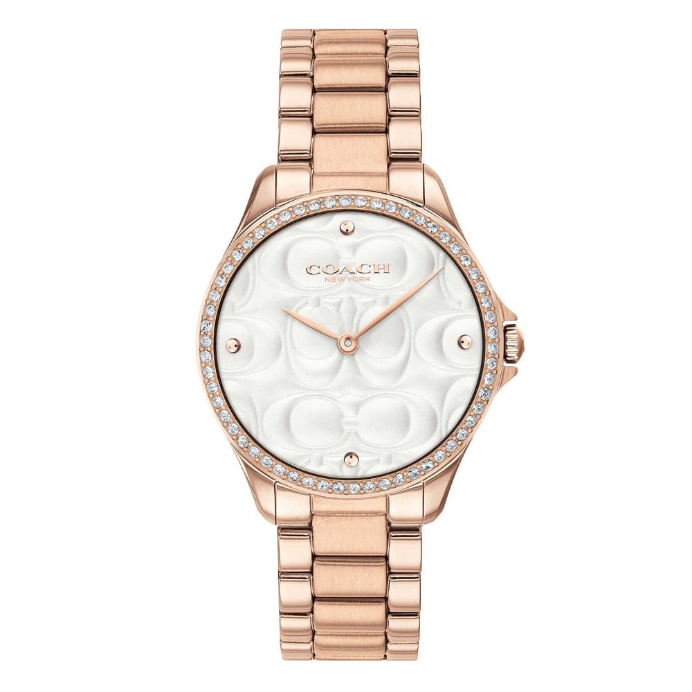 COACH MODERN SPORT ANALOG QUARTZ ROSE GOLD STAINLESS STEEL 14503072 WOMEN'S WATCH - H2 Hub Watches