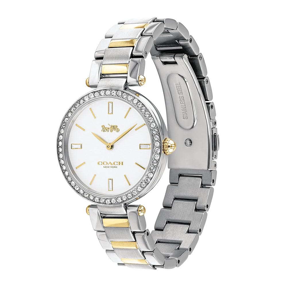 COACH GRAND ANALOG QUARTZ TWO TONE STAINLESS STEEL 14503095 WOMEN'S WATCH - H2 Hub Watches