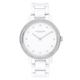 Coach New York Audrey White Ceramic Strap Women Watch 14503499