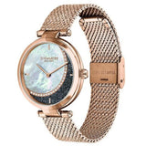 Coach Park White Mother Of Pearl 14503766 Rose Gold Stainless Steel Women's Watch
