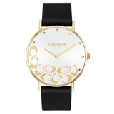Coach Perry 14503801 Black Leather Men's Watch