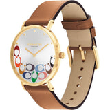 Coach New York Brown Leather Strap Women Watch 14503974