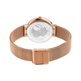 Bering Classic Green Dial Rose Gold Stainless Steel Strap Women 14531-368