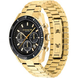 COACH PRESTON 14602517 GOLD STAINLESS STEEL STRAP MEN WATCH