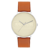 Coach Charles Chalk Brown Leather Strap Men Watch 14602600