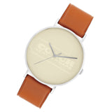 Coach Charles Chalk Brown Leather Strap Men Watch 14602600