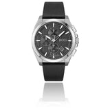HUGO BOSS 1513881 BLACK LEATHER MEN WATCH