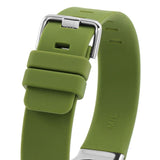 BERING 15531-800 MAX RENE POLISHED SILVER CASE & GREEN RUBBER STRAP WOMEN'S WATCH