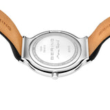 Bering Max Rene White Dial Black Leather Strap Men Watch 15540-409