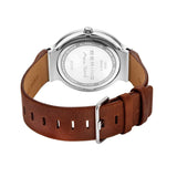 Bering Max Rene White Dial Brown Leather Strap Men Watch 15540-504