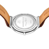 Bering Max Rene White Dial Brown Leather Strap Men Watch 15540-504