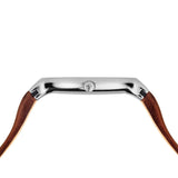 Bering Max Rene White Dial Brown Leather Strap Men Watch 15540-504