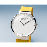 BERING MAX RENE 15540-600 YELLOW SILICONE STRAP MEN WATCH