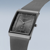 Bering Brushed Gray Dial And Milanese Strap Men Watch 16033-377