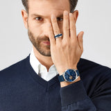 BERING 16743-307 AUTOMATIC BLUE DIAL AND MILANESE BRACELET MEN'S WATCH