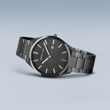 Bering Ultra Sim Black Dial And Stainless Steel Strap Men Watch 17240-777