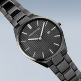 Bering Ultra Sim Black Dial And Stainless Steel Strap Men Watch 17240-777