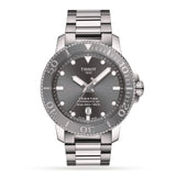 TISSOT SEASTAR POWERMATIC 80 GREY DIAL STAINLESS STEEL MEN'S WATCH T1204071108101