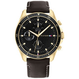 TOMMY HILFIGER 1791836 BROWN LEATHER MEN'S WATCH