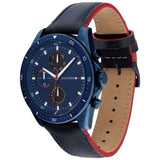 TOMMY HILFIGER 1791839 BLUE LEATHER MEN'S WATCH