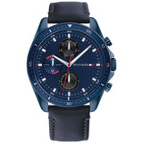 TOMMY HILFIGER 1791839 BLUE LEATHER MEN'S WATCH