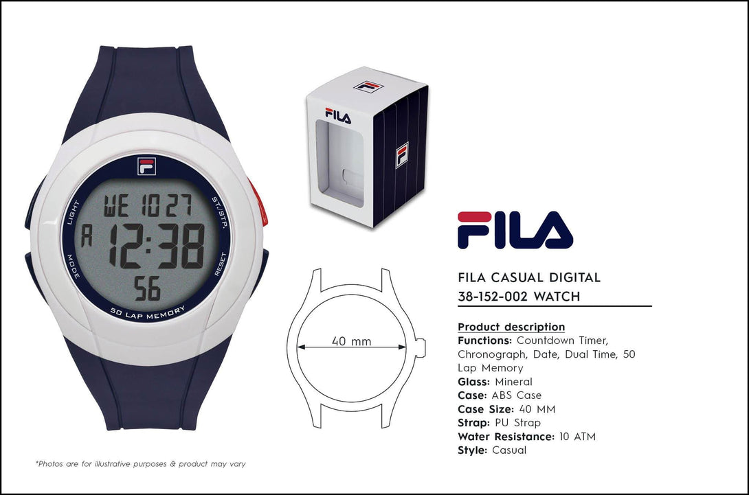 FILA DIGITAL QUARTZ 38-152-002 UNISEX'S WATCH - H2 Hub Watches