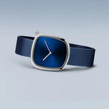 Bering Pebble Blue Dial Mesh Strap Women Watch 18034-307