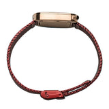 BERING 18034-363 CLASSIC POLISHED ROSE GOLD RED MESH STAINLESS STEEL MEN'S WATCH