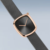 Bering Gray Dial Mesh Strap Women Watch 18034-369
