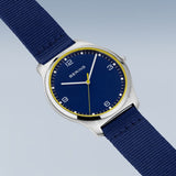 Bering Ultra Slim Blue Dial Nylon Strap Men Watch 18342-507